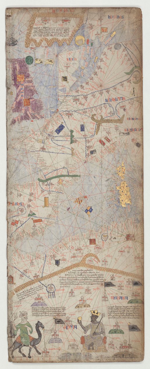 Catalan Atlas, Sheet 6 by Abraham Cresques