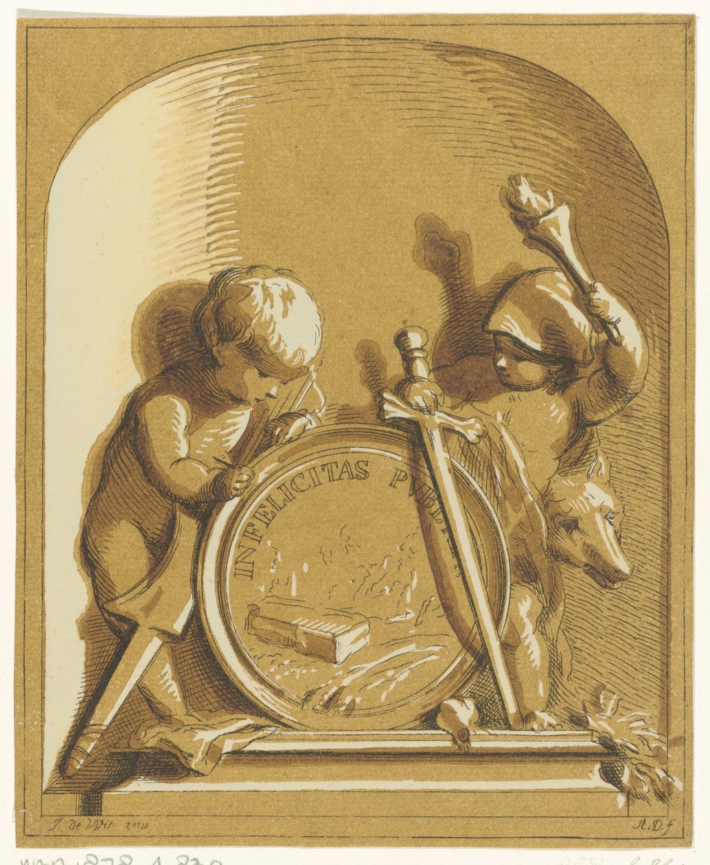 Allegory with Two Putti by Abraham Delfos