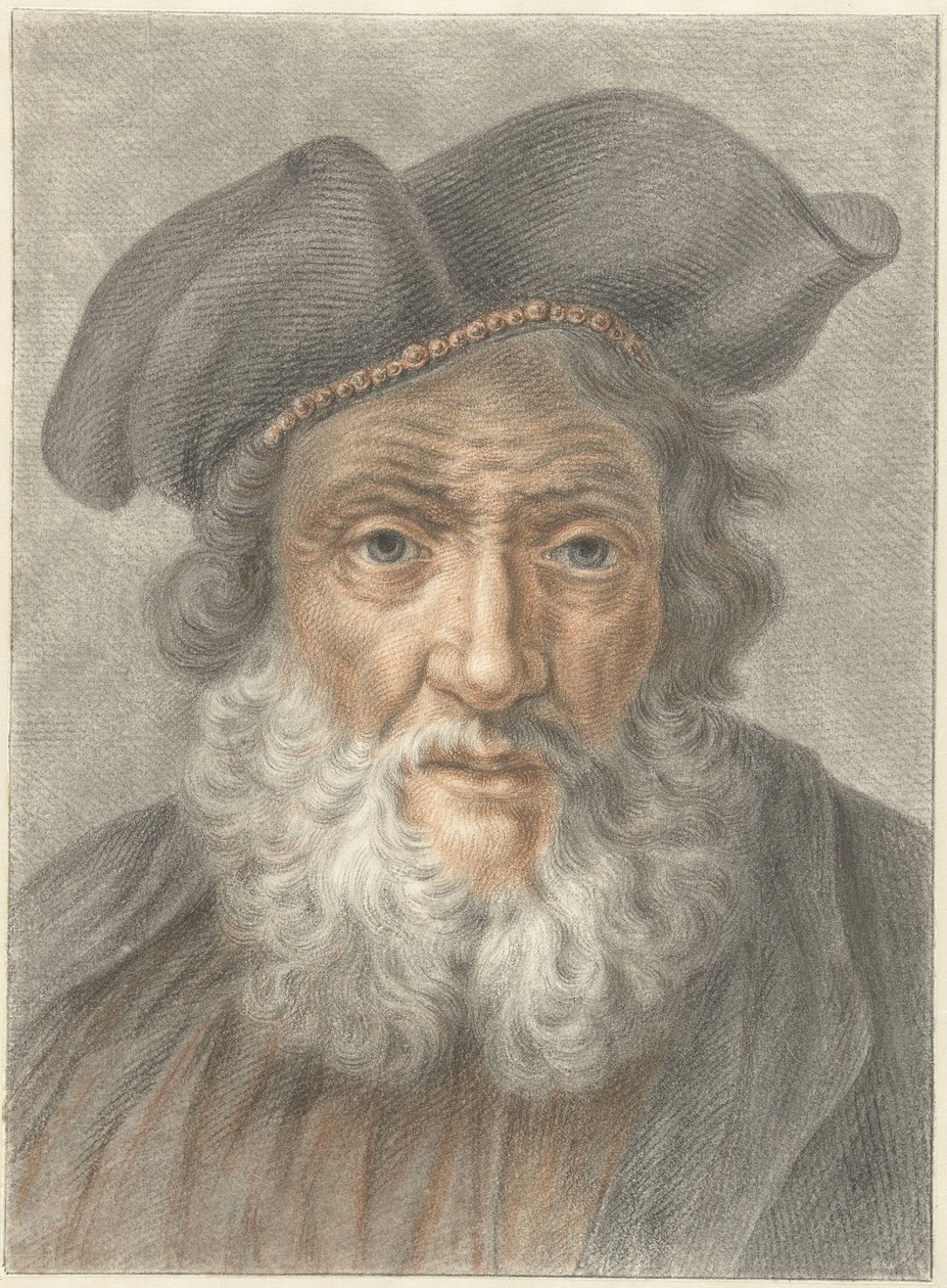 Old Man with Cap by Abraham Delfos