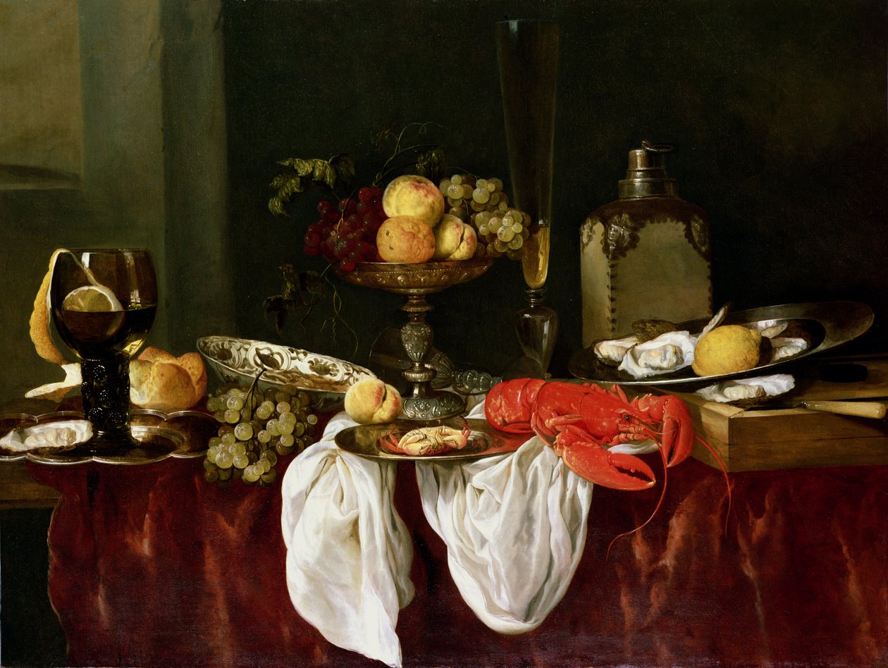 Still Life with Lobster by Abraham Hendricksz van Beyeren
