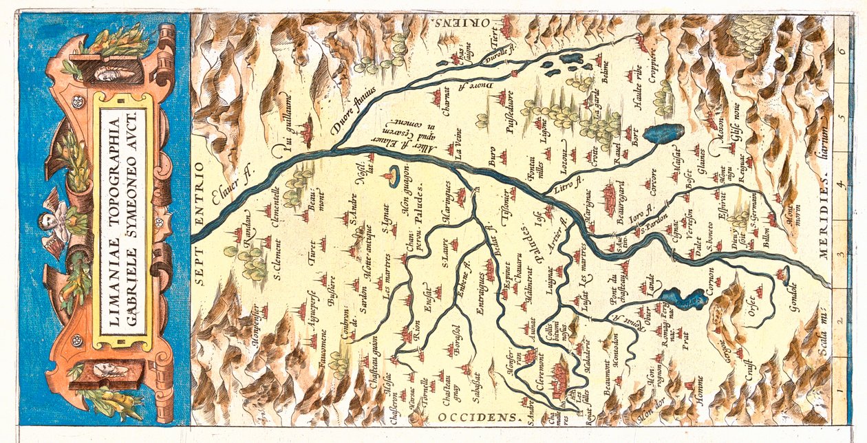 Auvergne, France by Abraham Ortelius