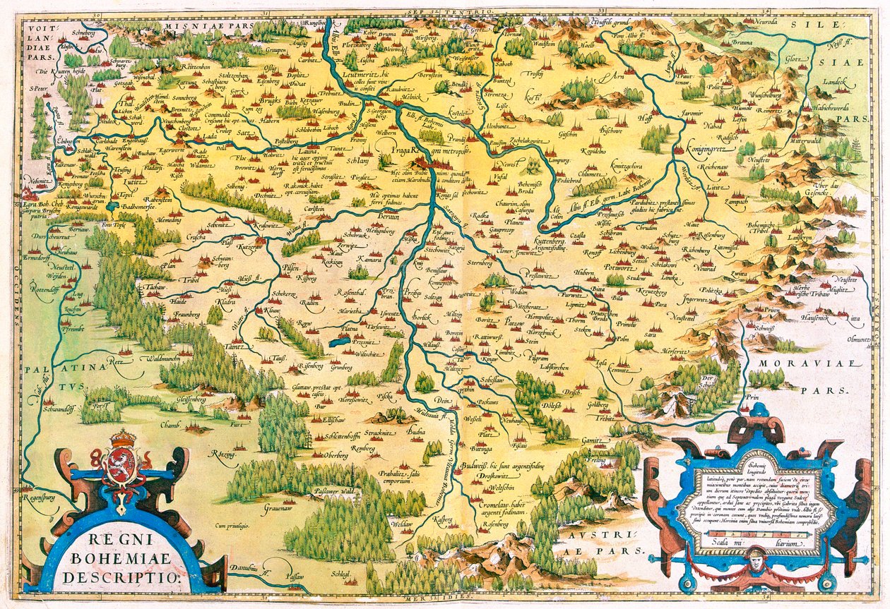 West Czech Republic, Germany by Abraham Ortelius