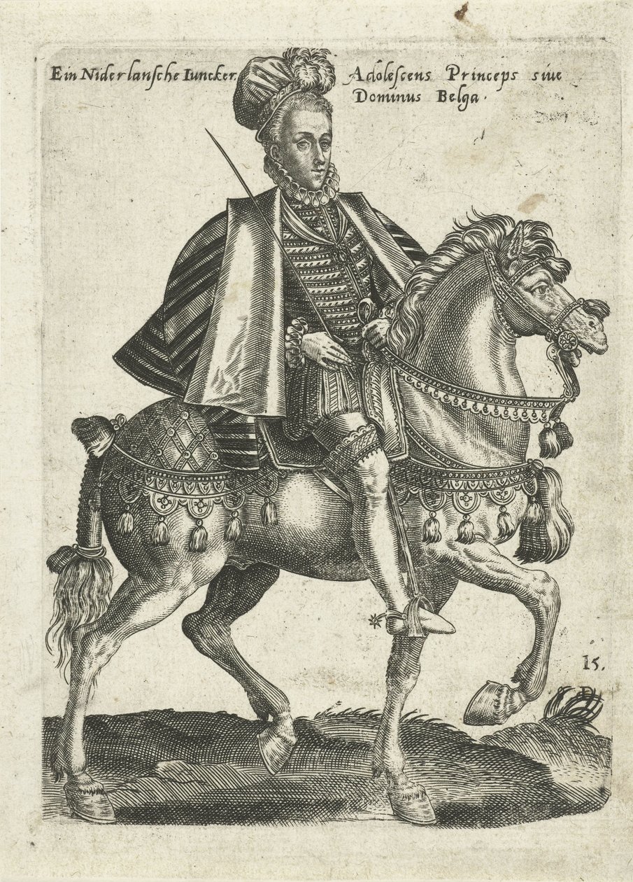 Dutch Nobleman on Horseback by Abraham de Bruyn (attributed to)