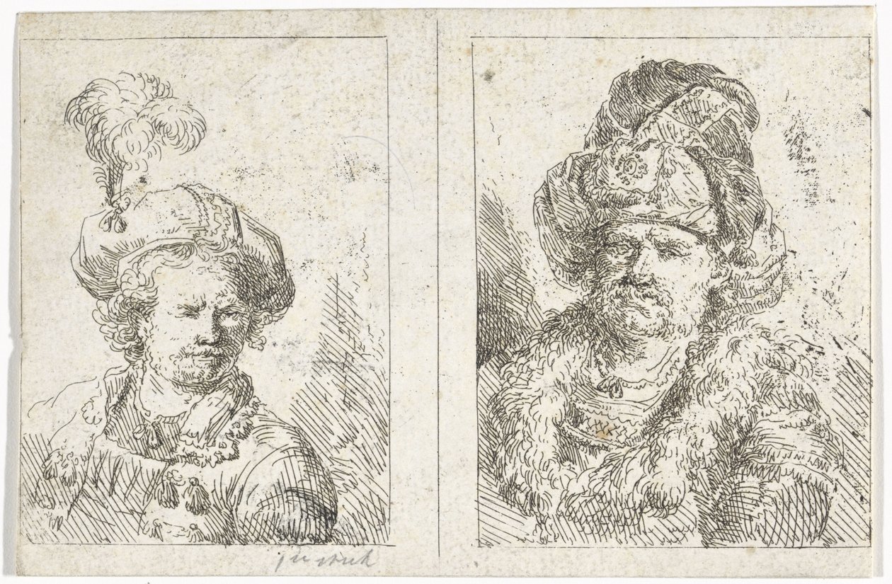 Two Male Busts by Abraham van Strij (I)