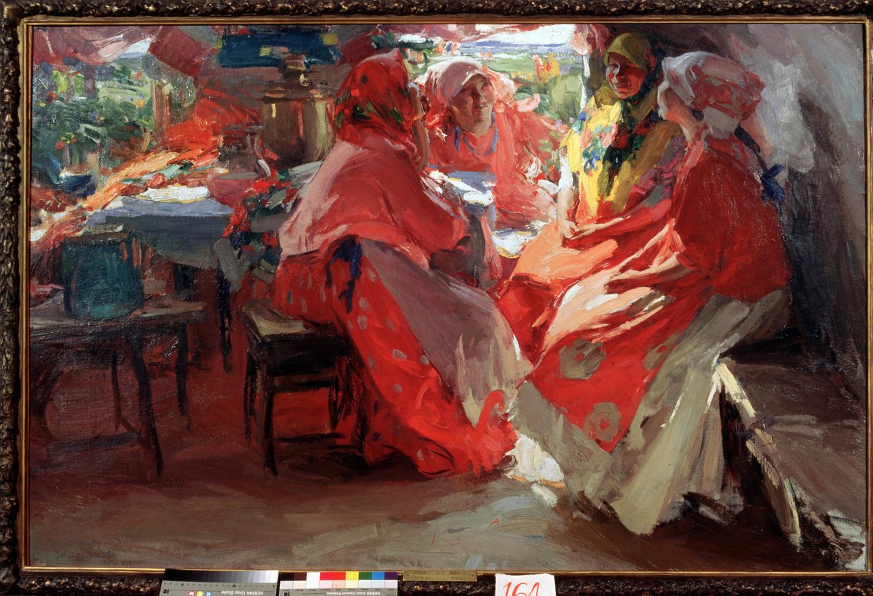 The visitors by Abram Efimovich Arkhipov