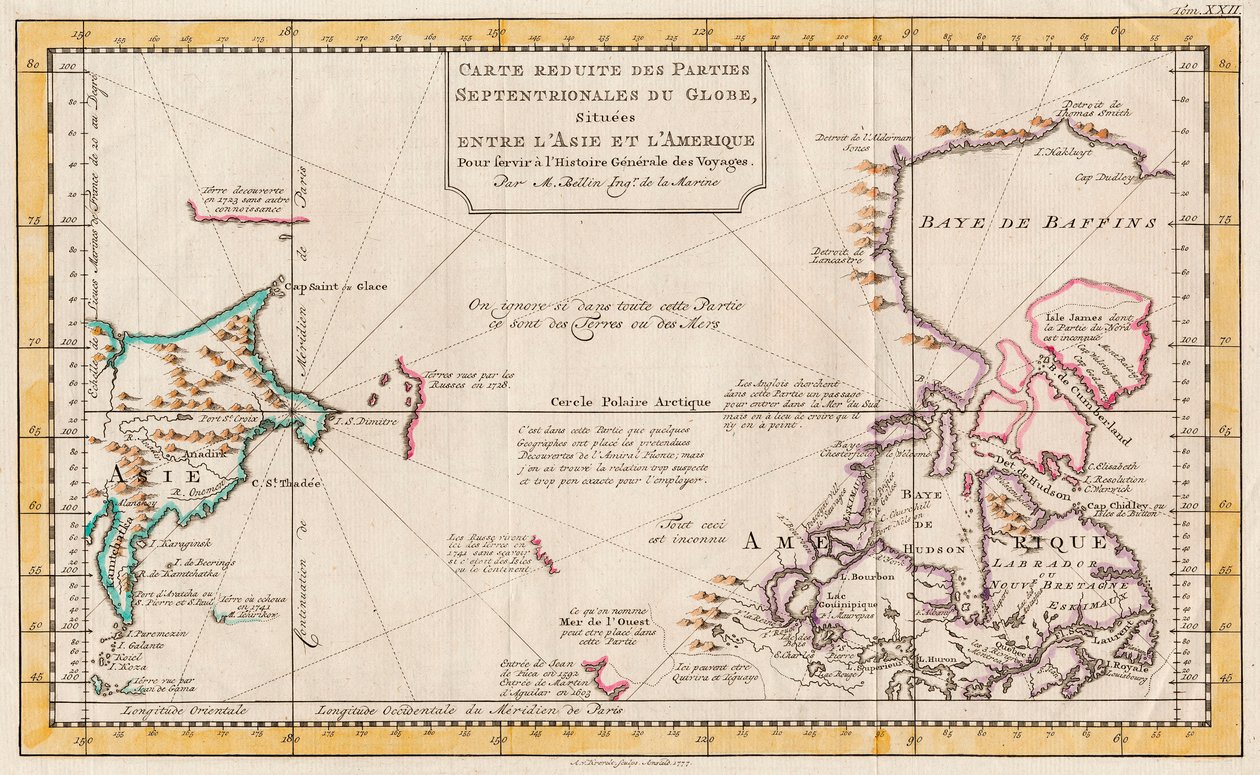 Map of Asia and America by Abram van Krevelt