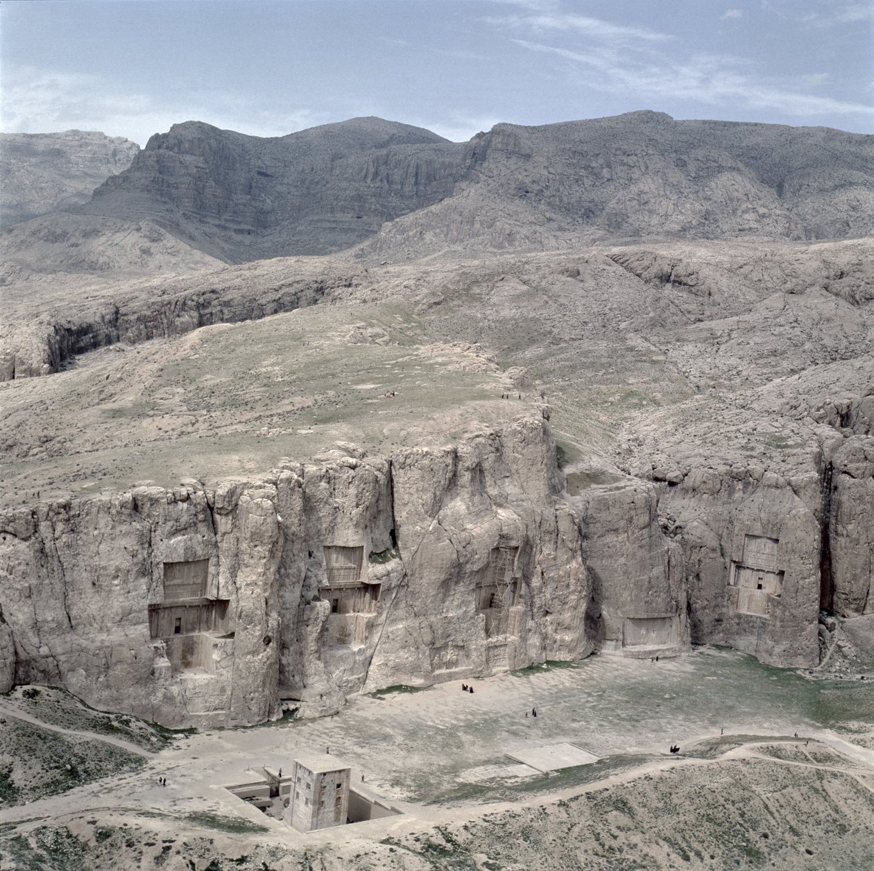 Sepulchres cut into rock by Achaemenid
