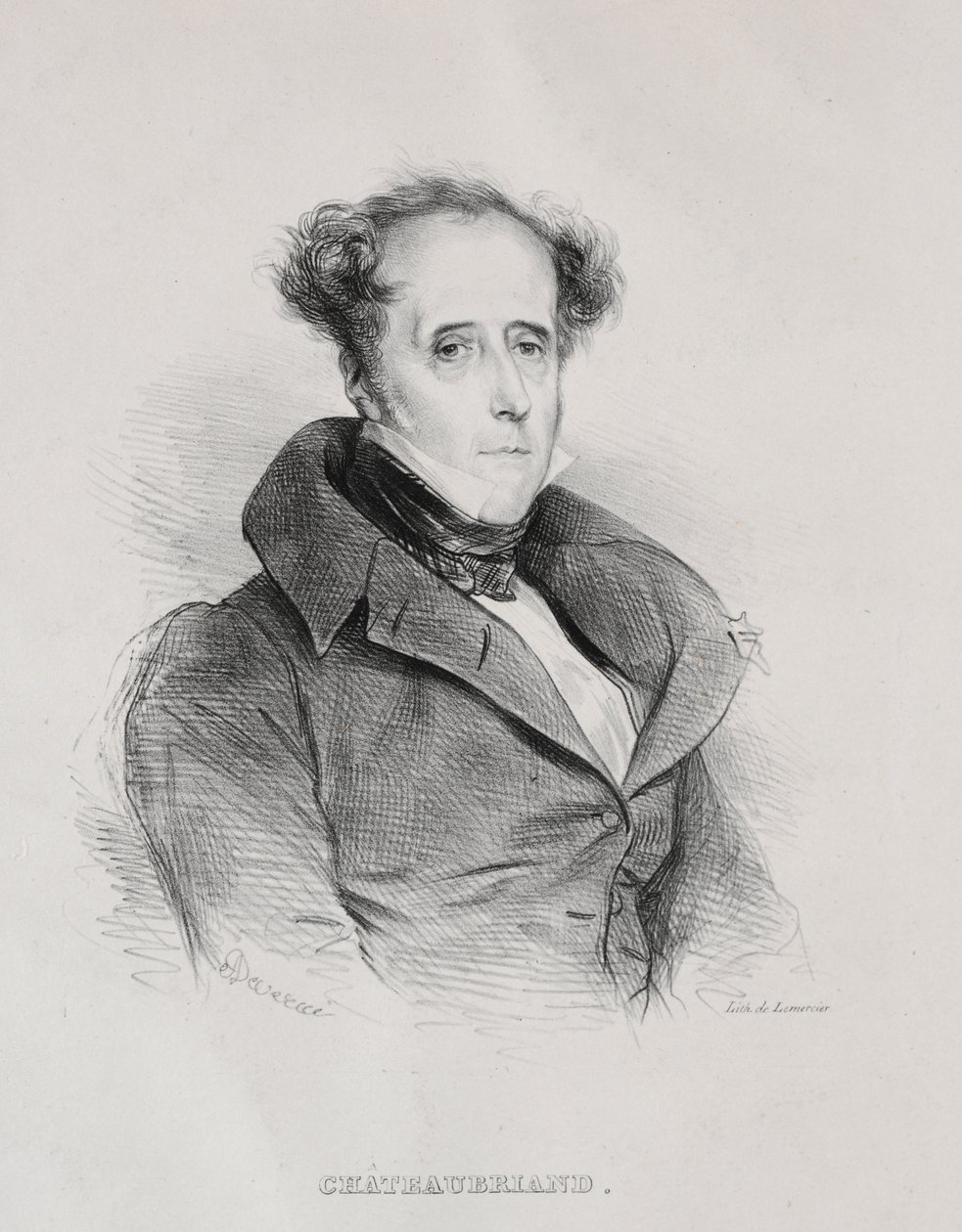 François René Auguste Vicomte de Chateaubriand by Achille Devéria