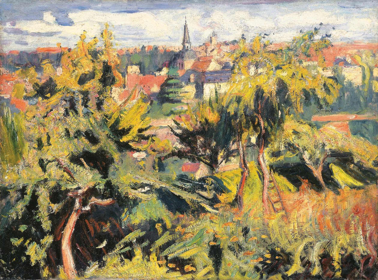 Small Town Behind Trees by Achille Emile Othon Friesz