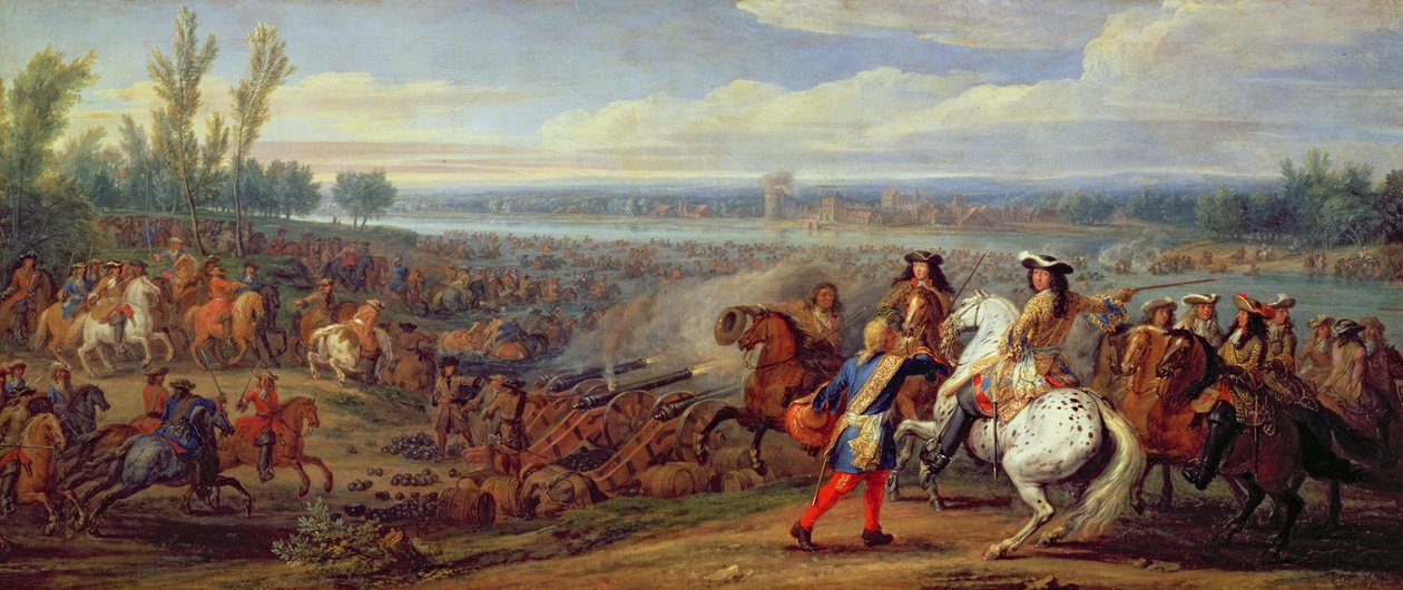 The Crossing of the Rhine, 12th June 1672 by Adam Frans van der Meulen