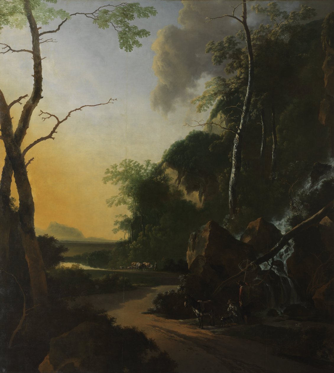 Italianate Landscape with Crab Fishers by Adam Pijnacker