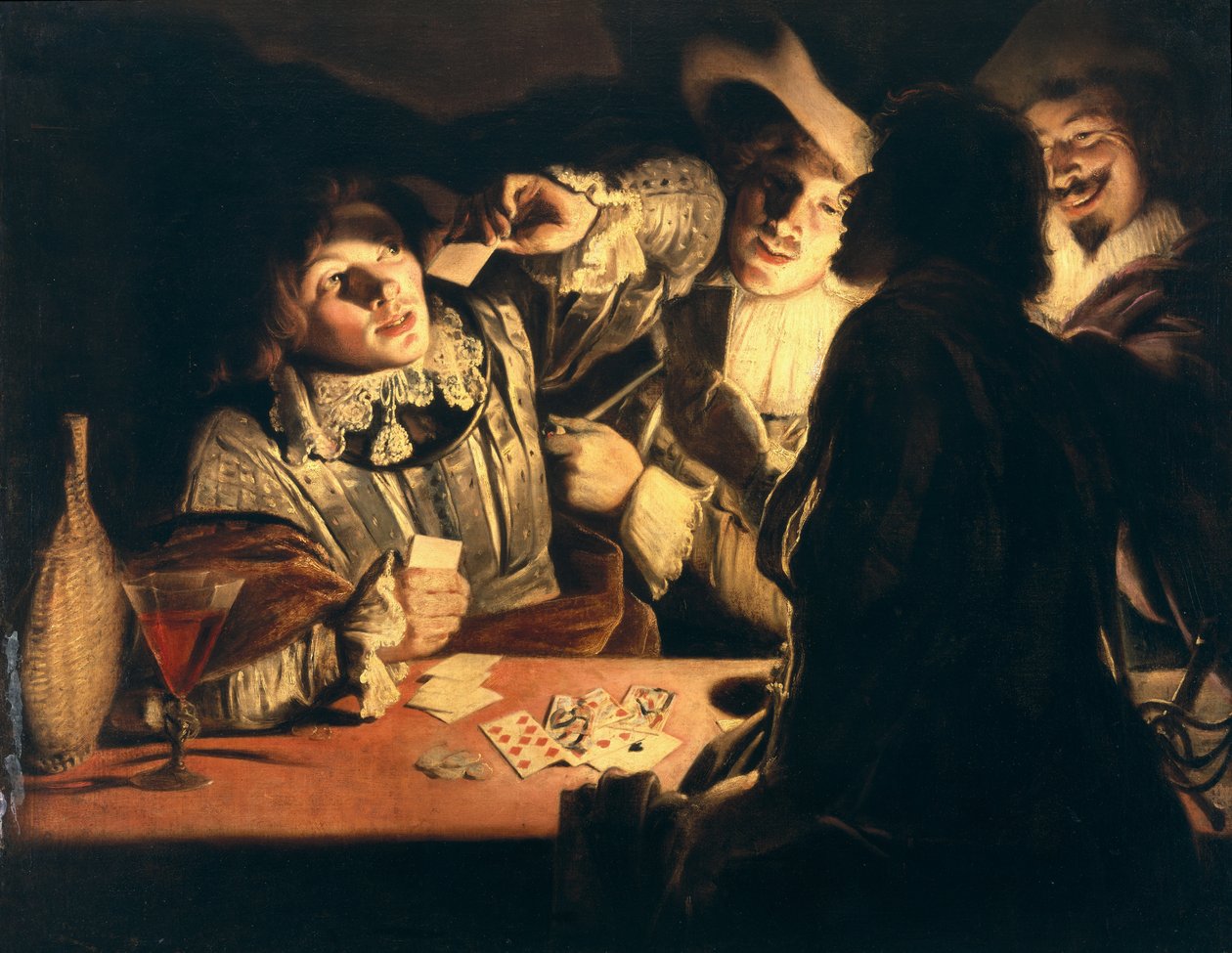 The Card Players, c.1620s by Adam de Coster