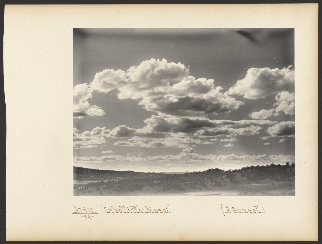 Cibollitta Mesa. (A Sunset.) by Adam Clark “A. C.” Vroman