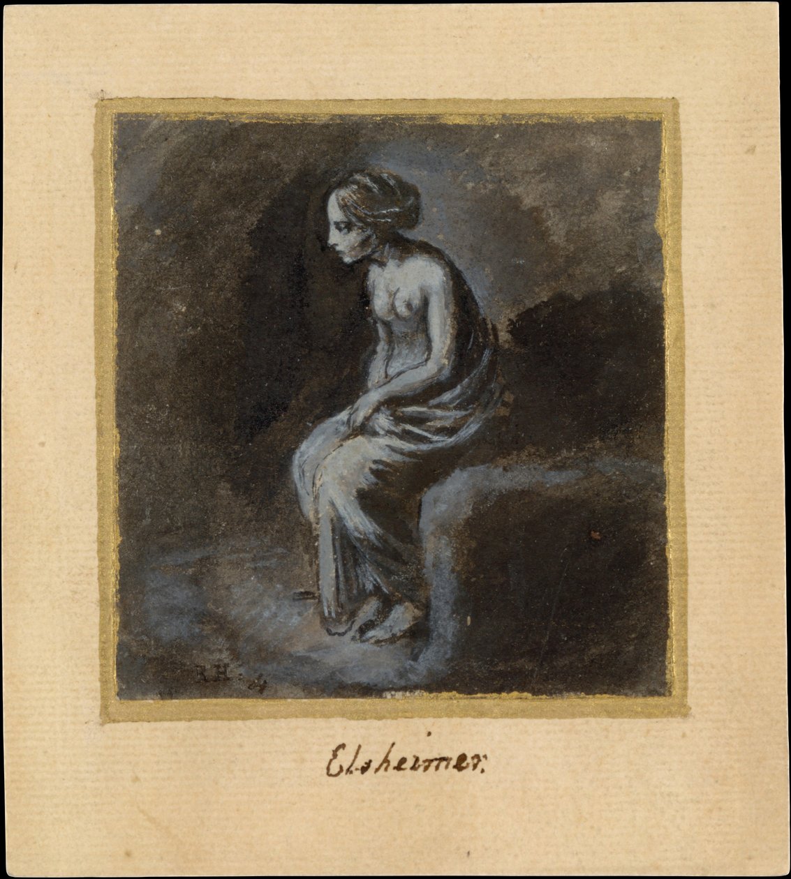 Seated Young Woman by Adam Elsheimer