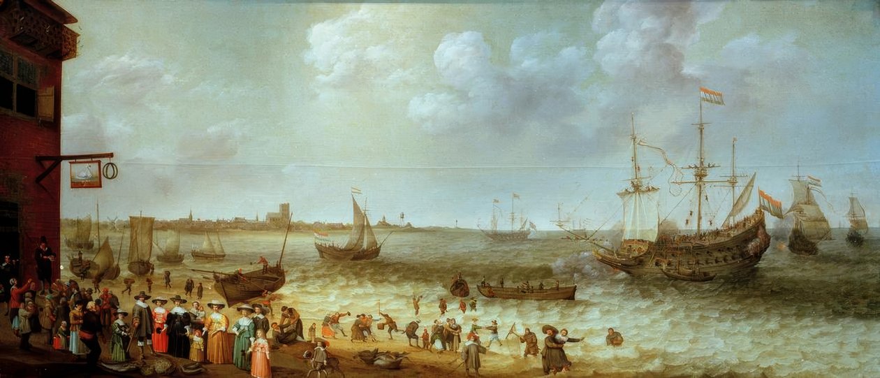 The Maas at Den Briel by Adam Willarts