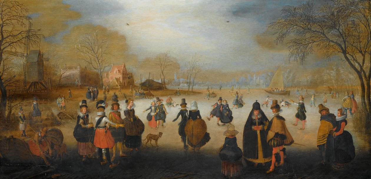 Winter Landscape with Skaters by Adam van Breen