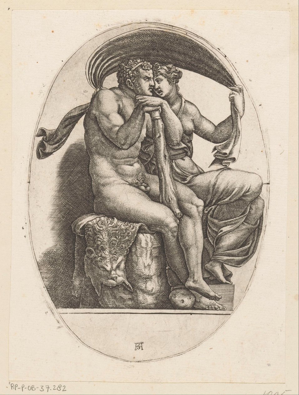 Hercules and Deianeira by Adamo Scultori