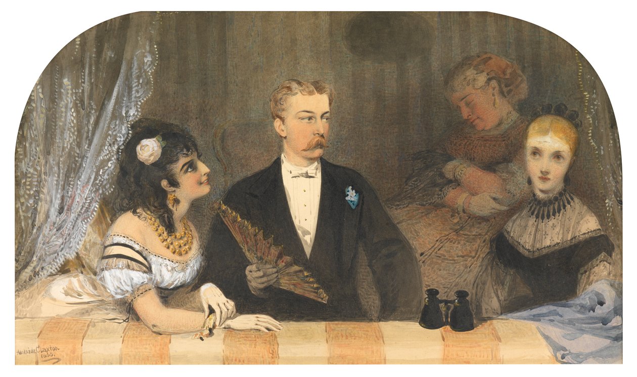 At the Theatre by Adelaide Claxton