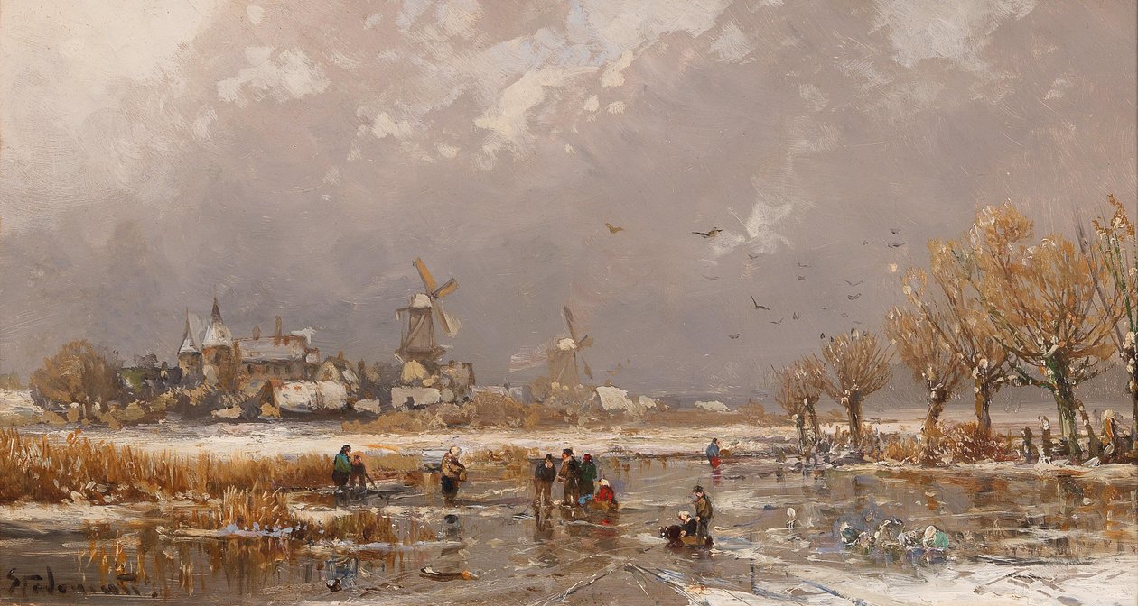 Winter Pleasures on the Ice by Adolf Stademann