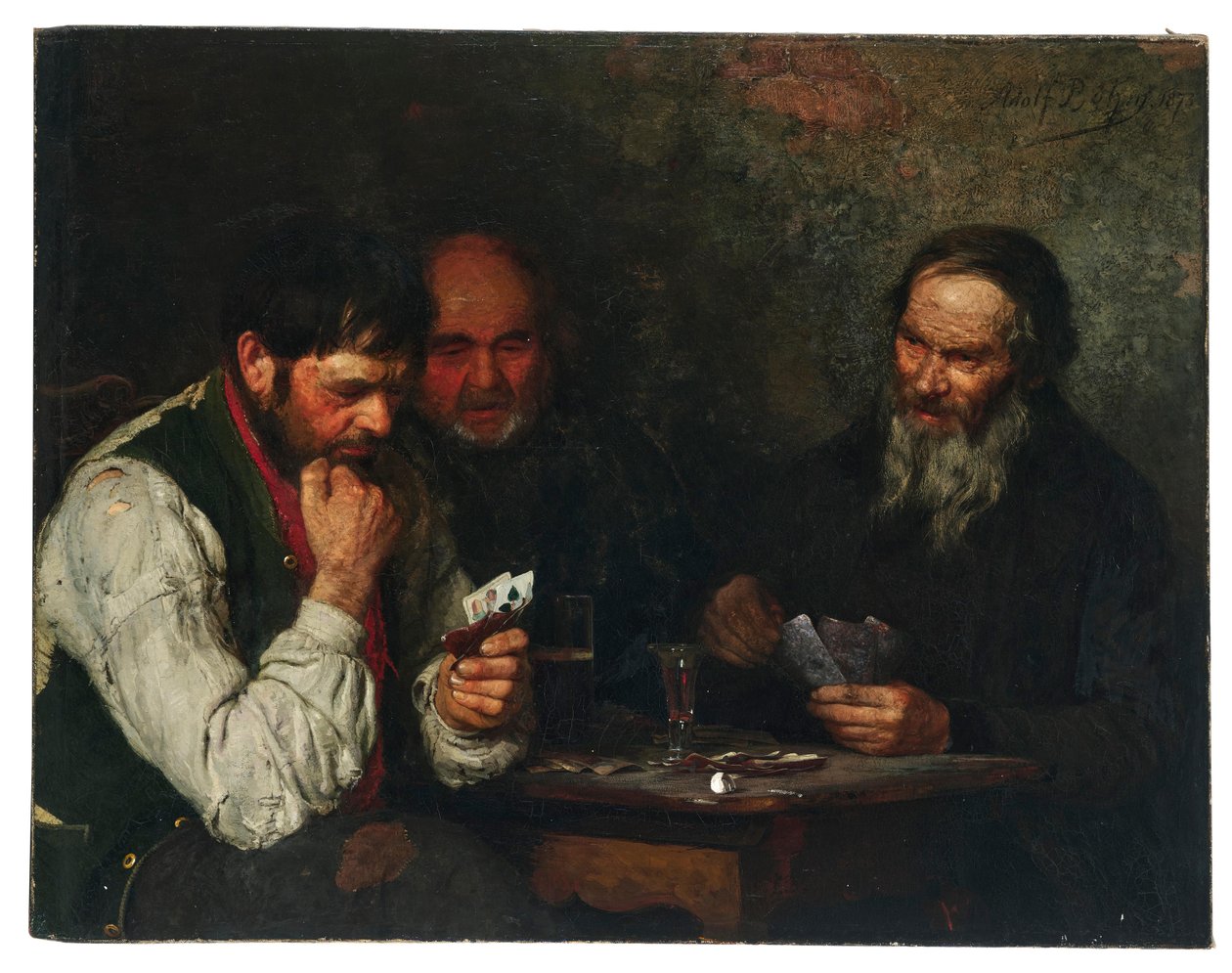 Card Players by Adolf Bohm