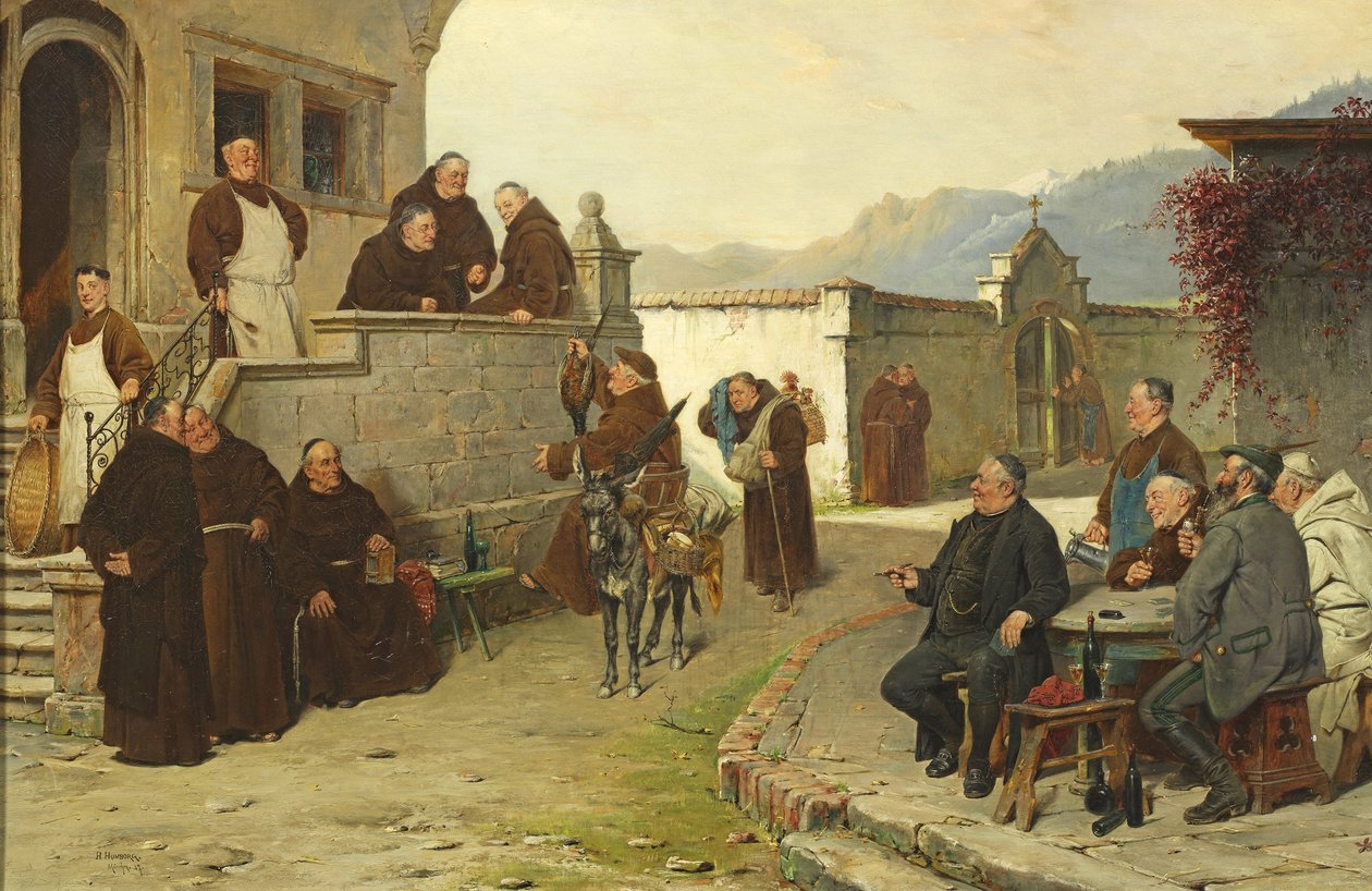 Arrival of the Mendicant Monks at the Monastery by Adolf Humborg