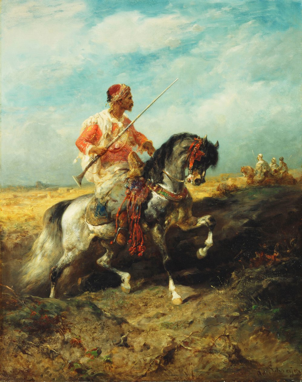 An Arab Horseman by Adolf Schreyer