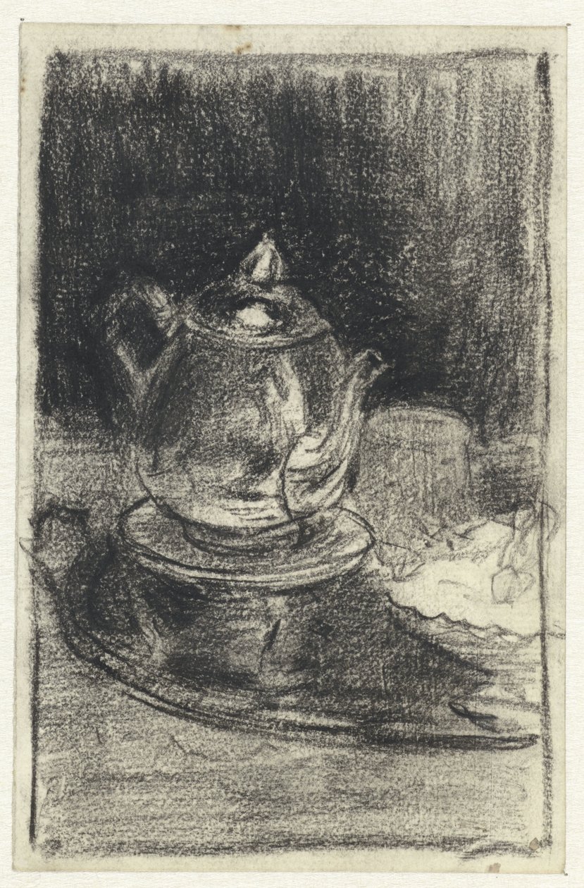 Teapot on a Warmer by Adolf le Comte