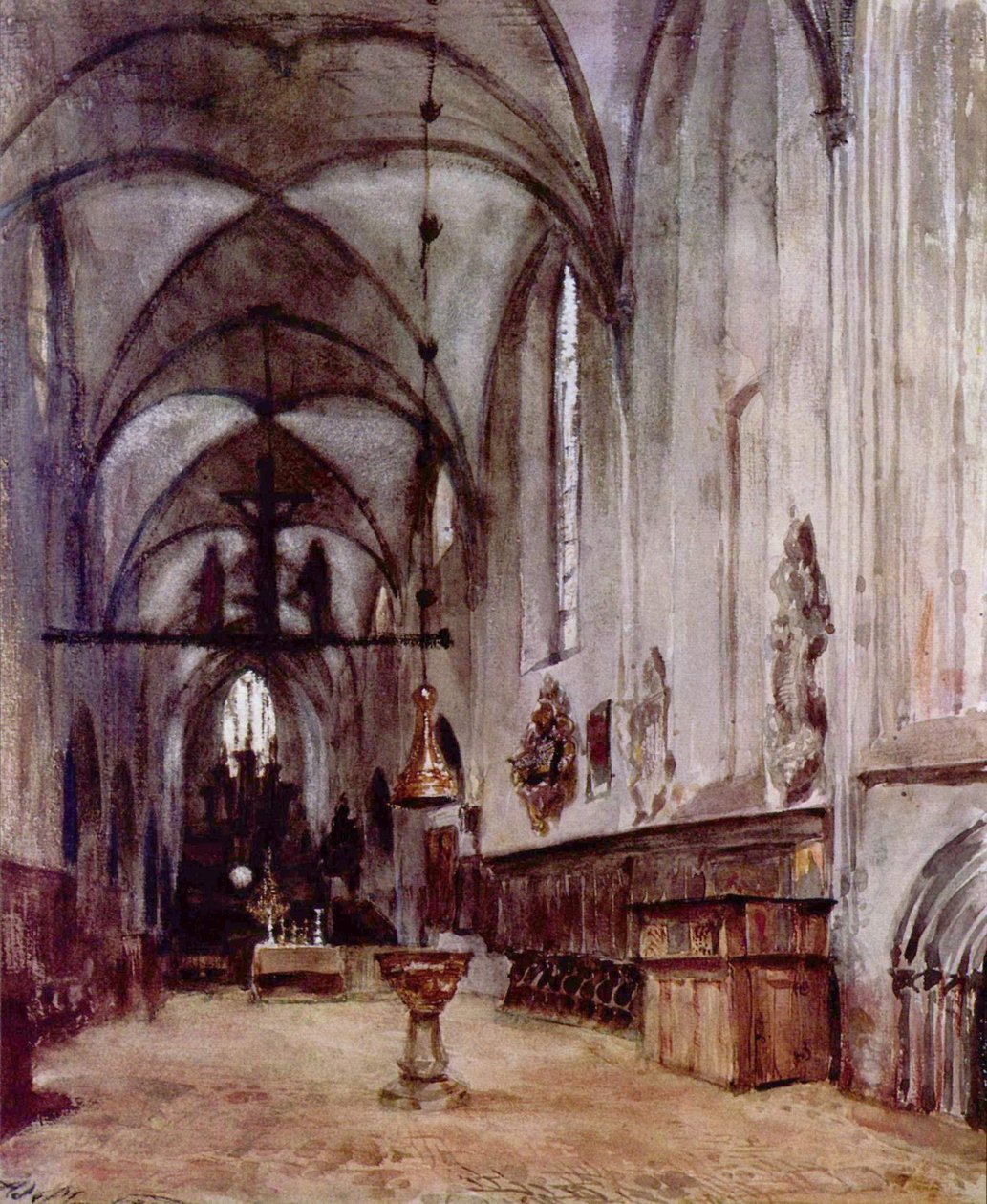 Choir of the Old Monastery Church in Berlin by Adolph Menzel