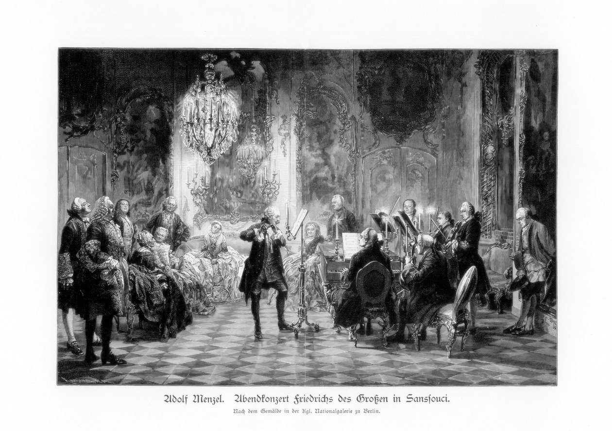 Frederick the Great Concert at Sanssouci, 1852, 1900 by Adolph Menzel
