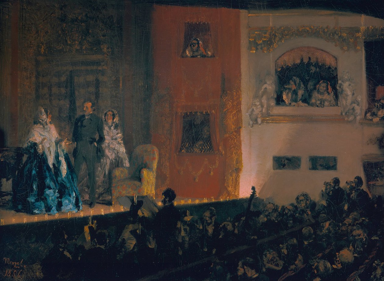 Theatre du Gymnase in Paris by Adolph Menzel