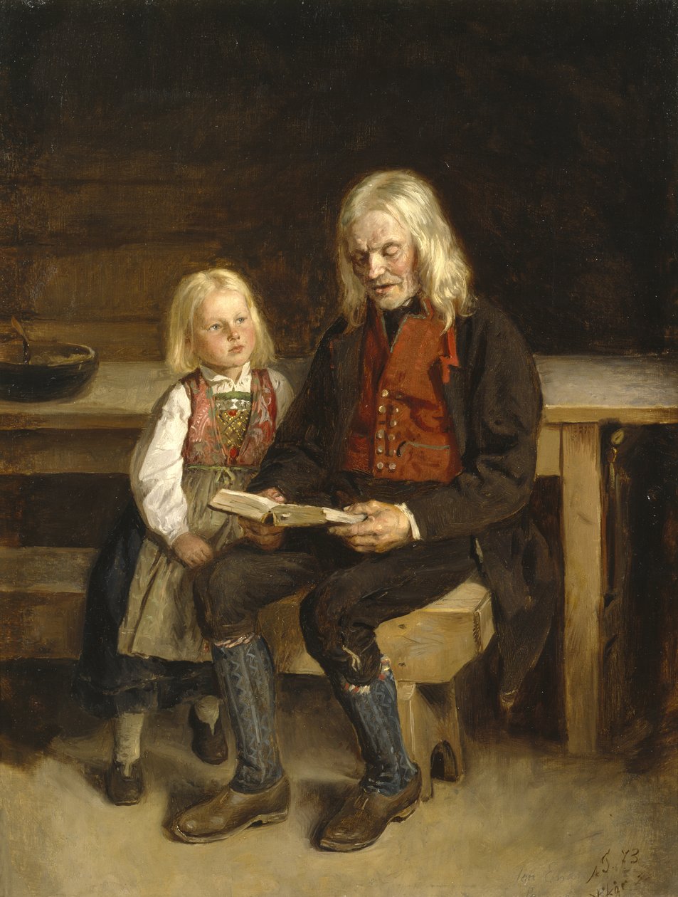 Saturday Evening Prayers by Adolph Tidemand