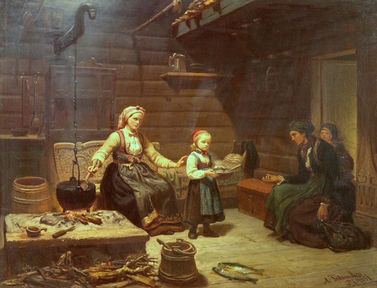 The Beggar by Adolph Tidemand