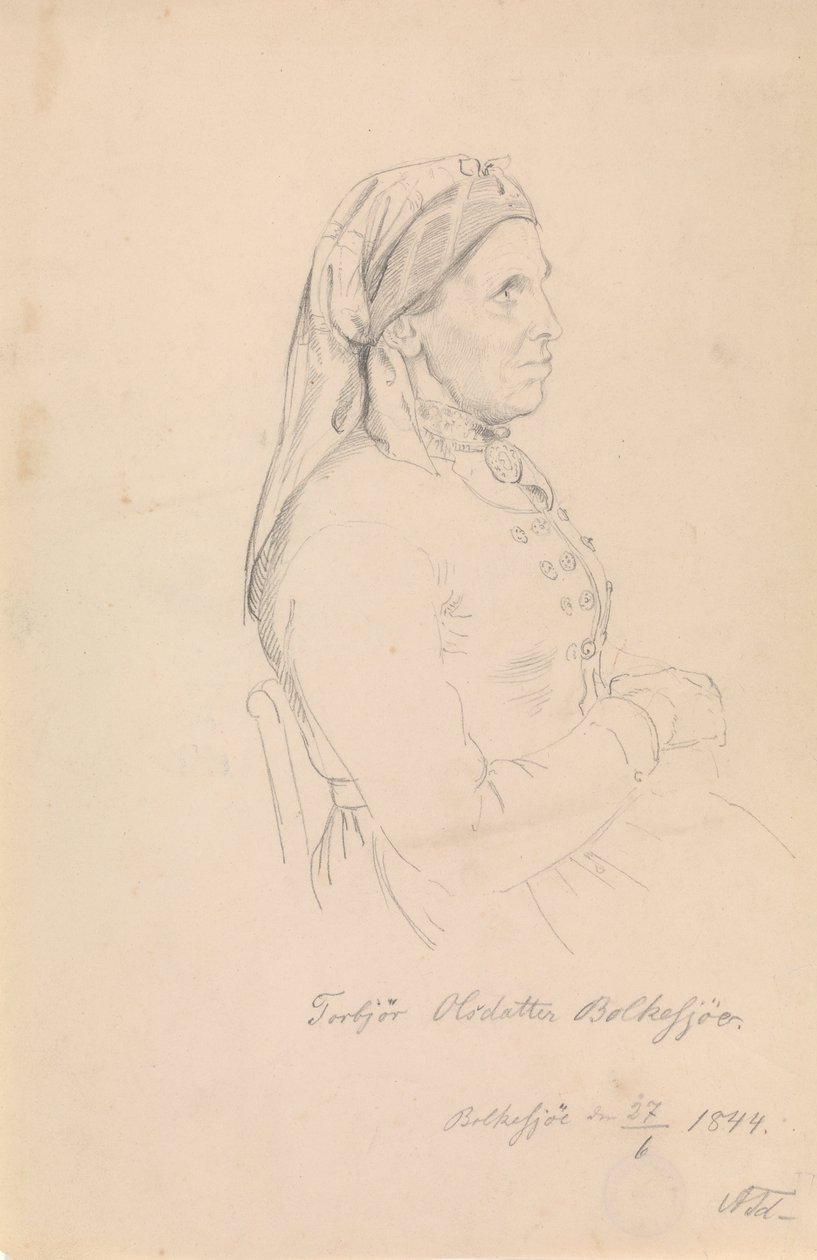 Torbjørg Olsdatter Bolkesjø by Adolph Tidemand