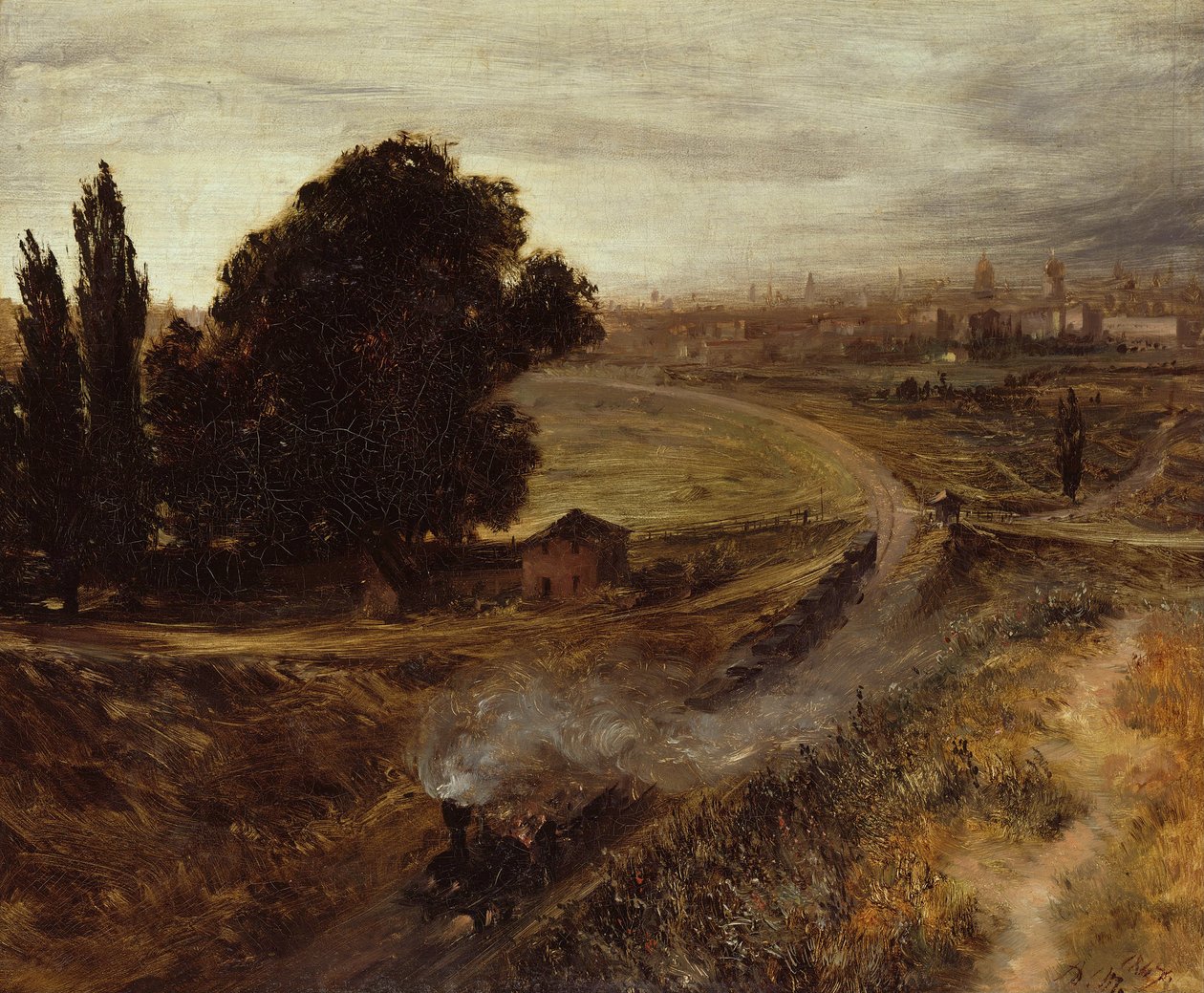 The Berlin-Potsdam Railway by Adolph Menzel