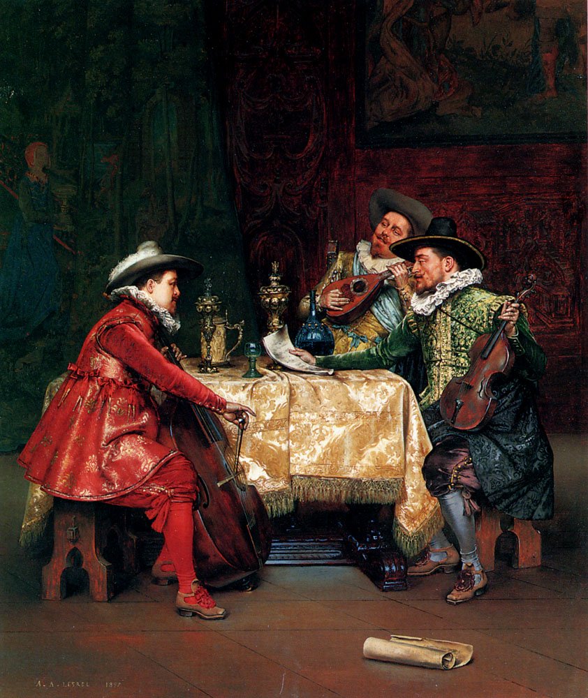 The Rehearsal by Adolphe Alexandre Lesrel