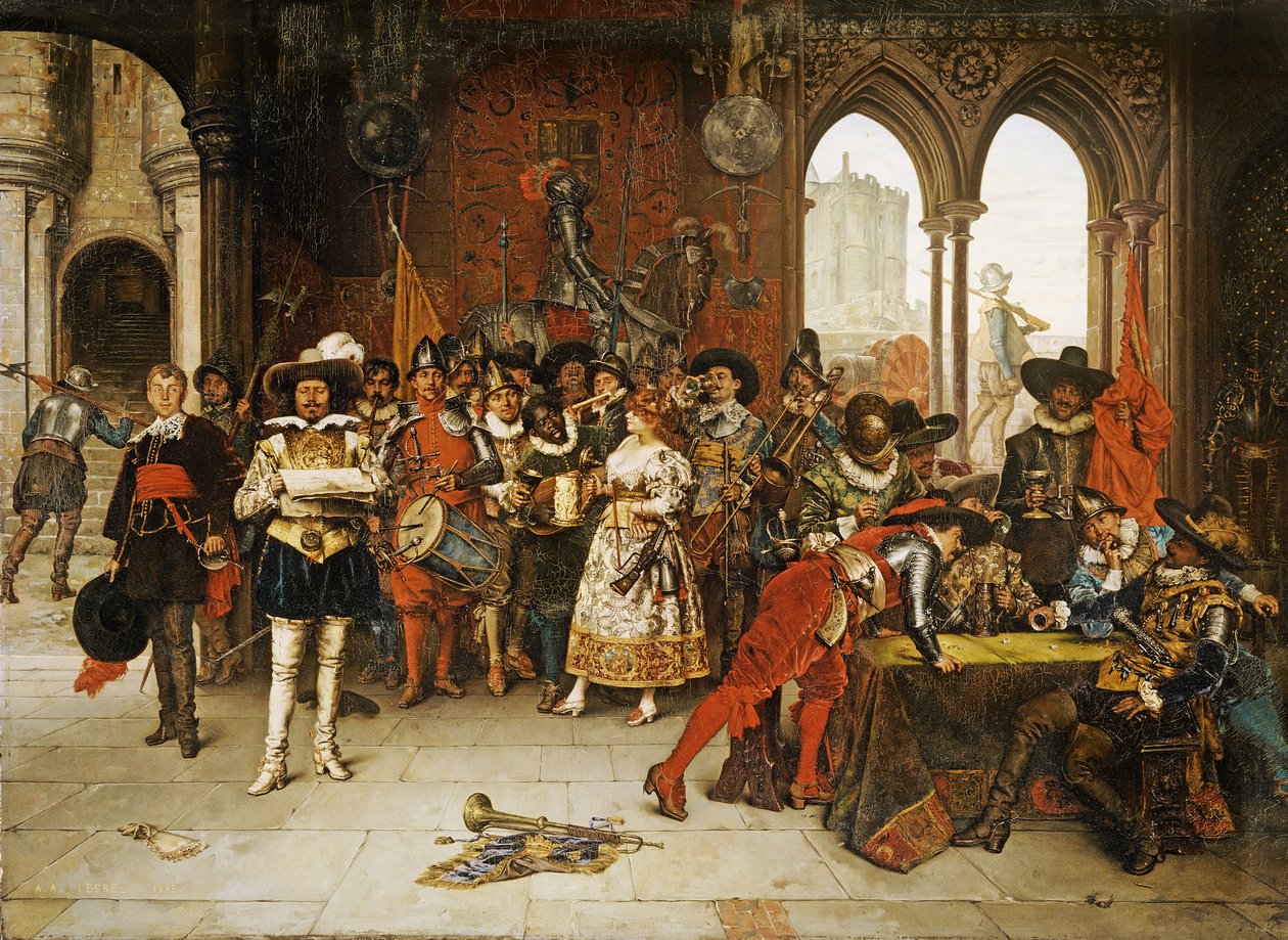 Musketeers of the King by Adolphe Alexandre Lesrel