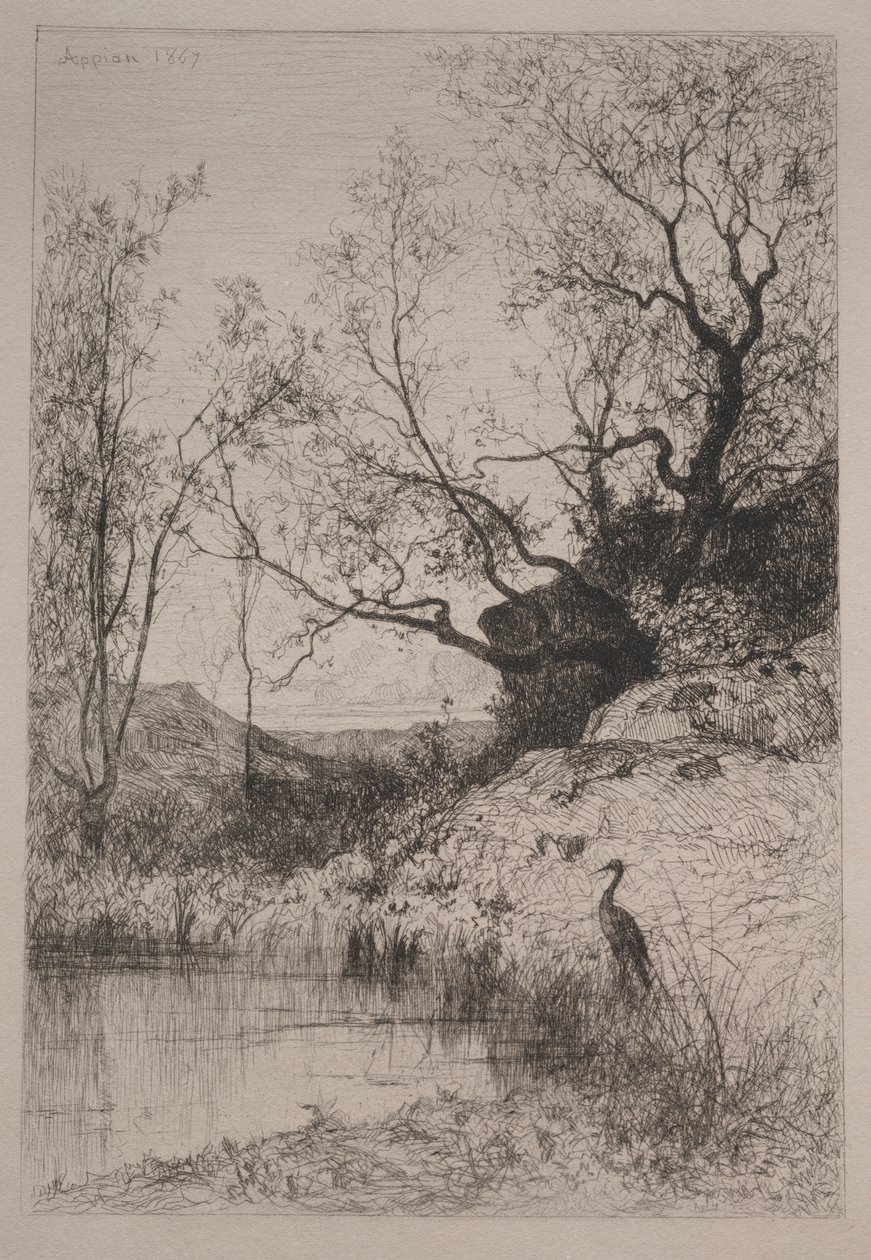A Pond by Adolphe Appian