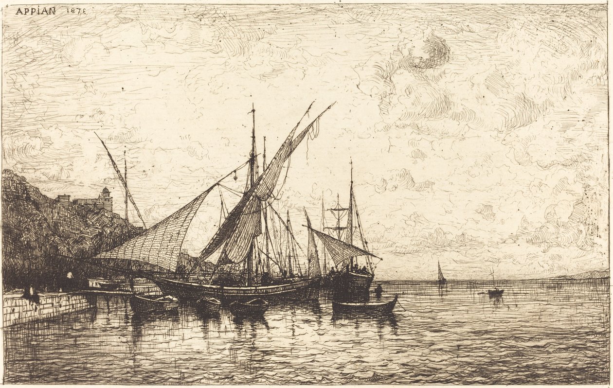 The Port of Monaco by Adolphe Appian