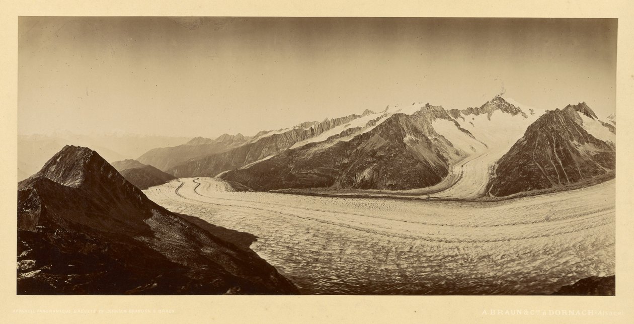 Snowy Mountain Pass by Adolphe Braun