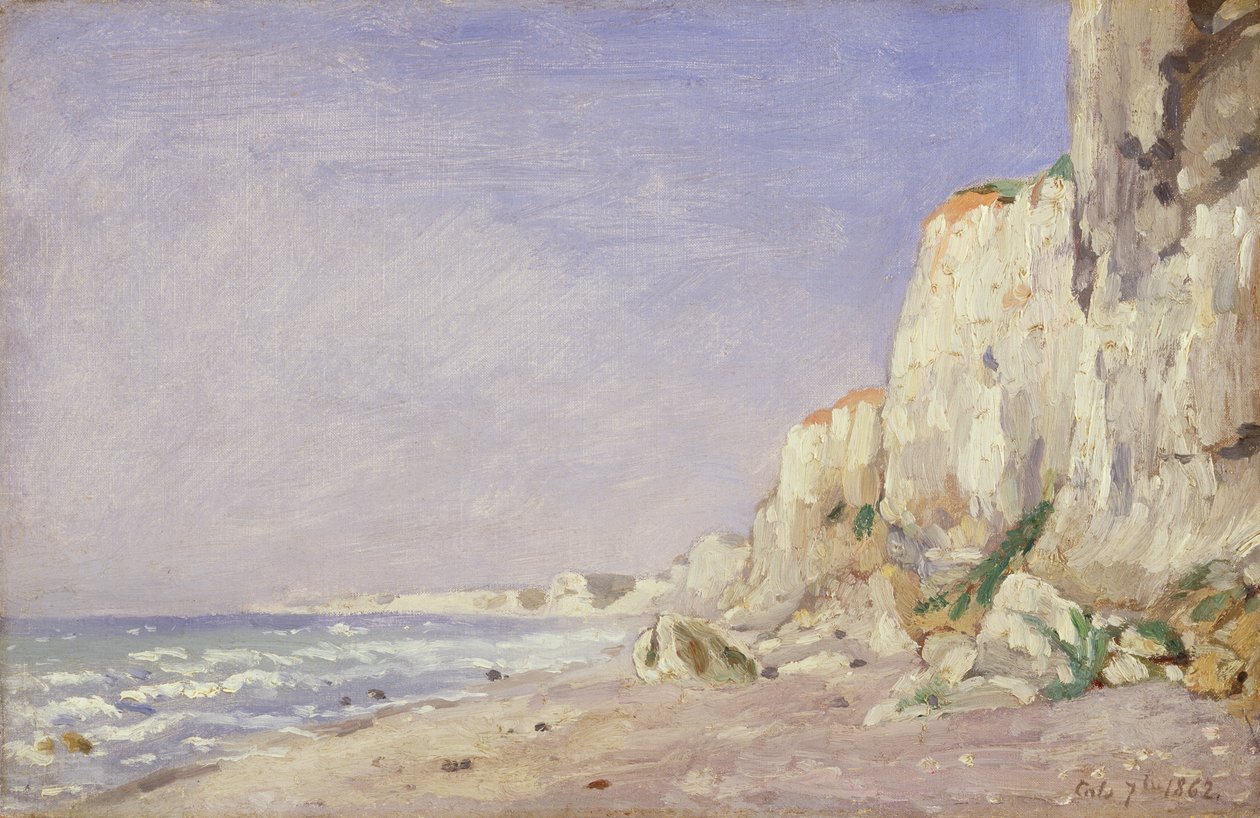 Cliffs near Dieppe by Adolphe Felix Cals