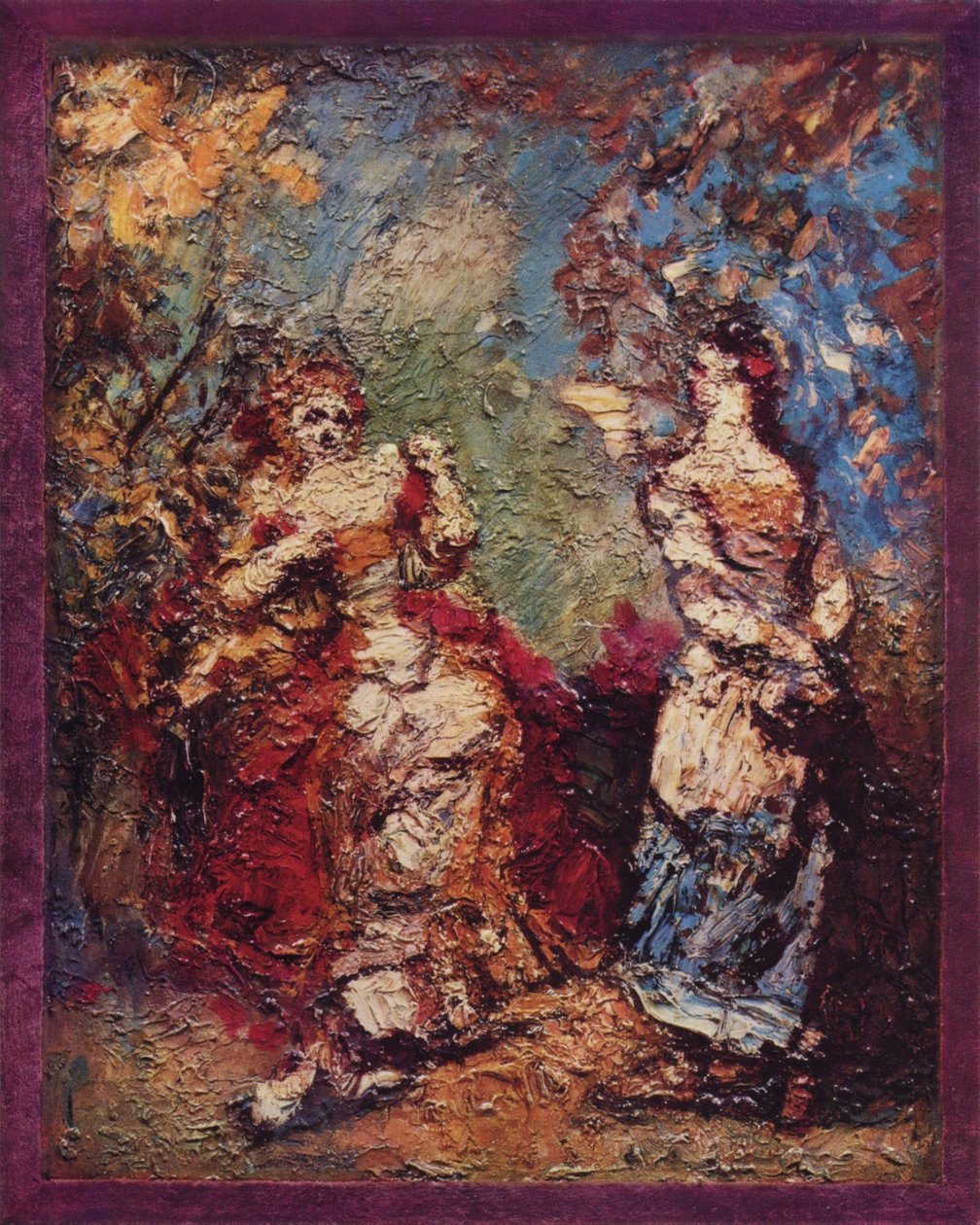 The Pretentious Young Ladies by Adolphe Joseph Thomas Monticelli