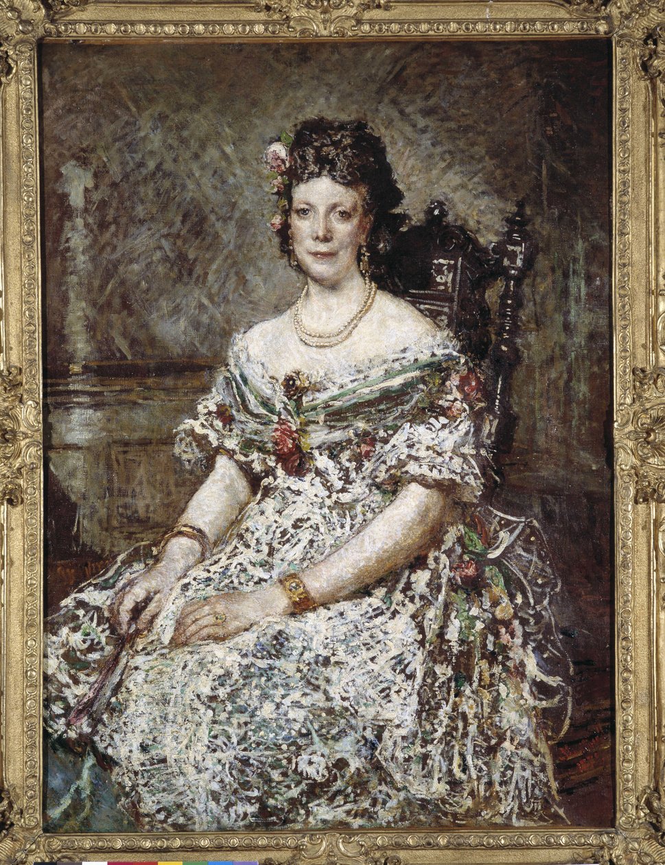 Portrait of Madame Pascal by Adolphe Joseph Thomas Monticelli