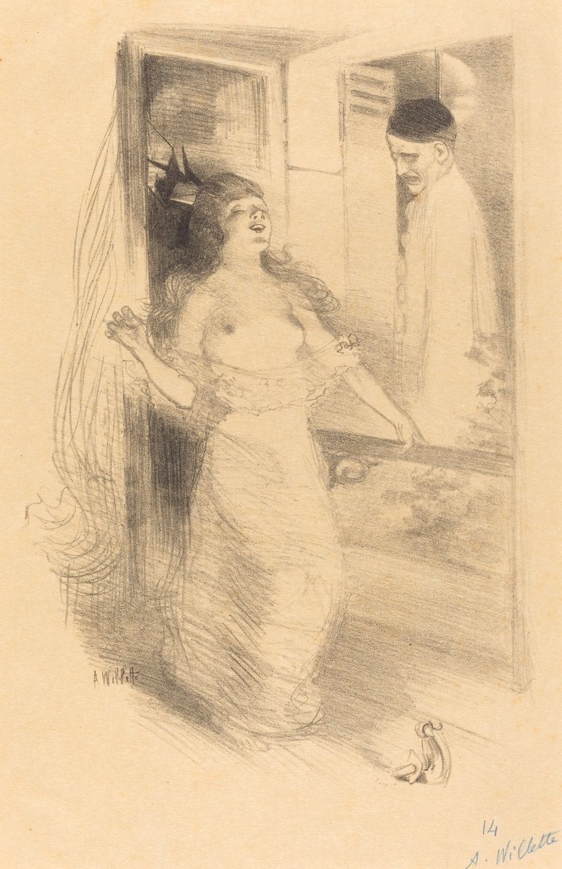 Hanging Clown by Adolphe Leon Willette