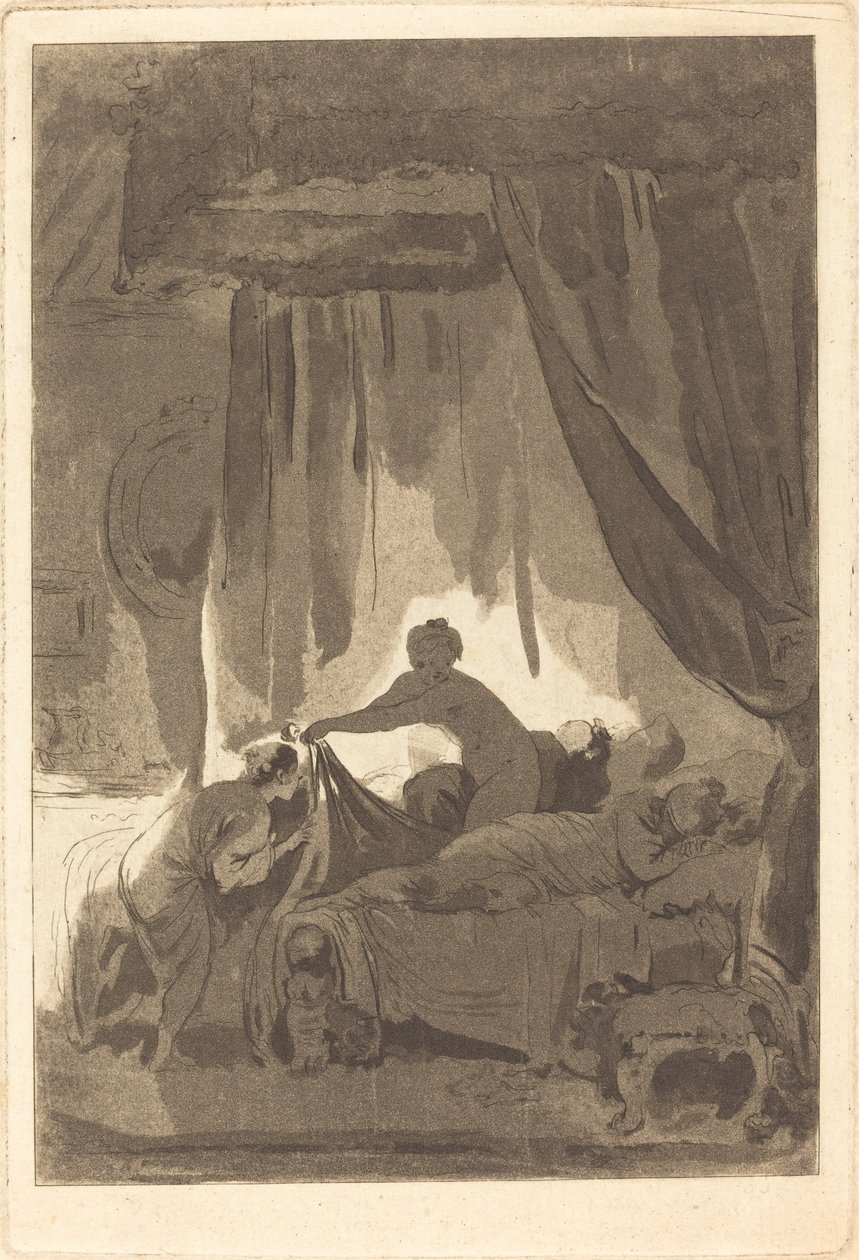 Mona Lisa by Adolphe Théodore Jules Martial Potémont after Jean Honoré Fragonard