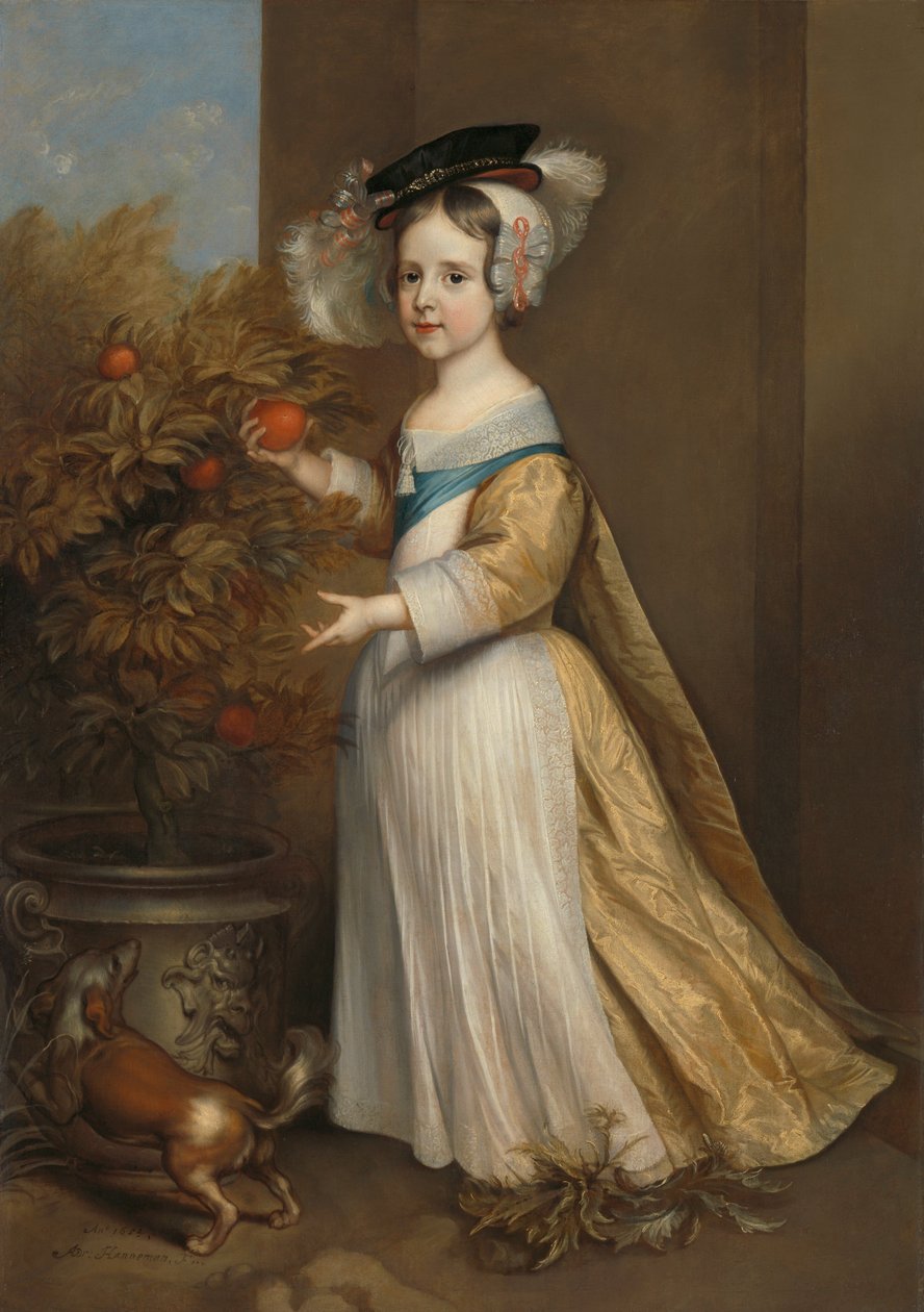 Portrait of William III, Prince of Orange, at the Age of Four by Adriaen Hanneman