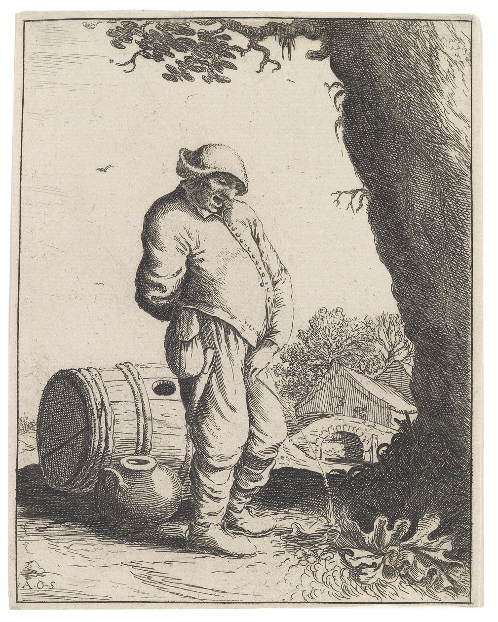 The Pissing Farmer by Adriaen Jansz. van Ostade