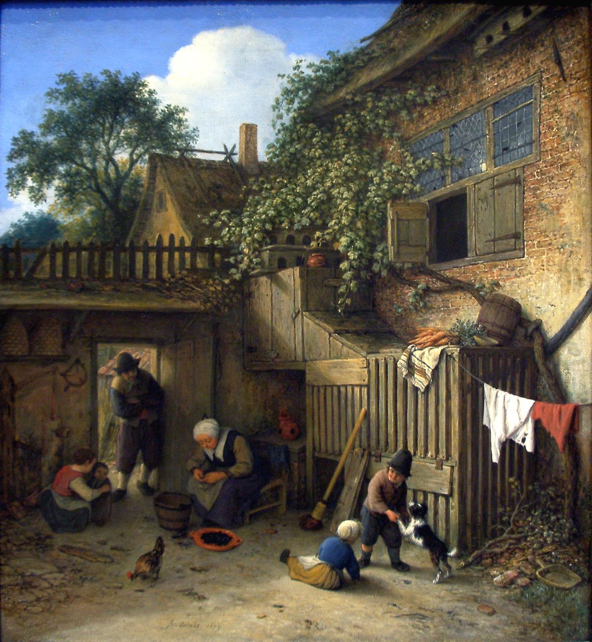 The Cottage Dooryard by Adriaen Jansz. van Ostade
