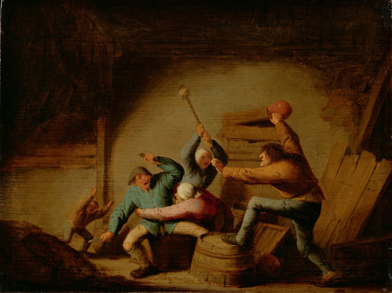 A Fight by Adriaen Jansz. van Ostade
