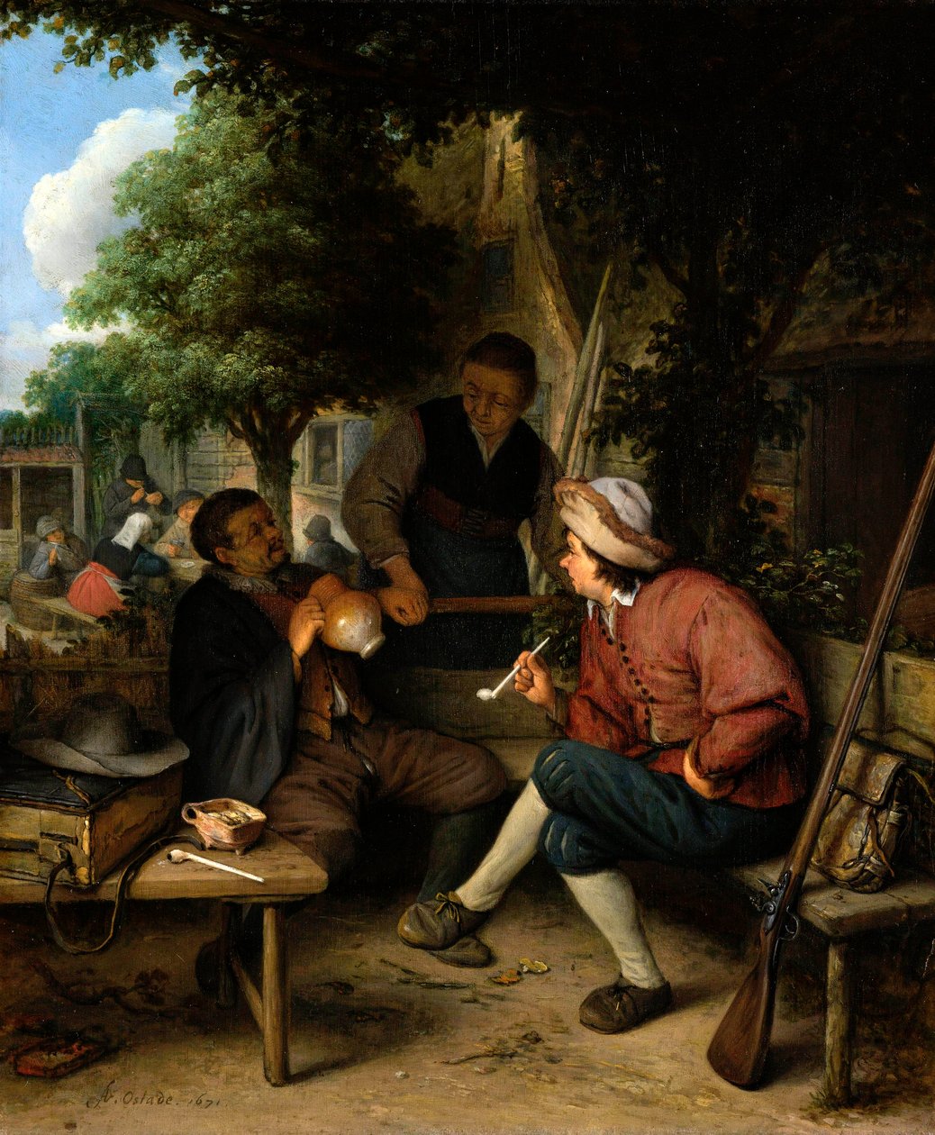 Resting Travellers by Adriaen Jansz. van Ostade