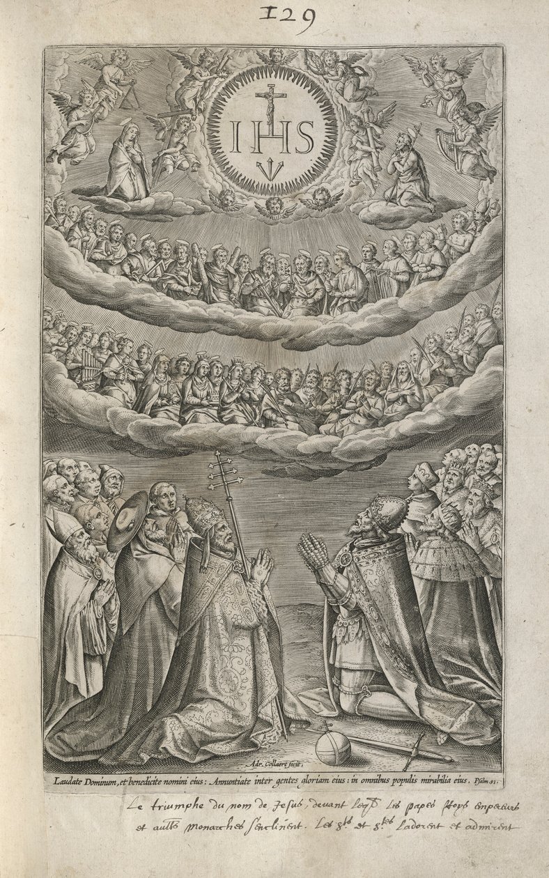Adoration of the Name of Jesus by Adriaen Collaert